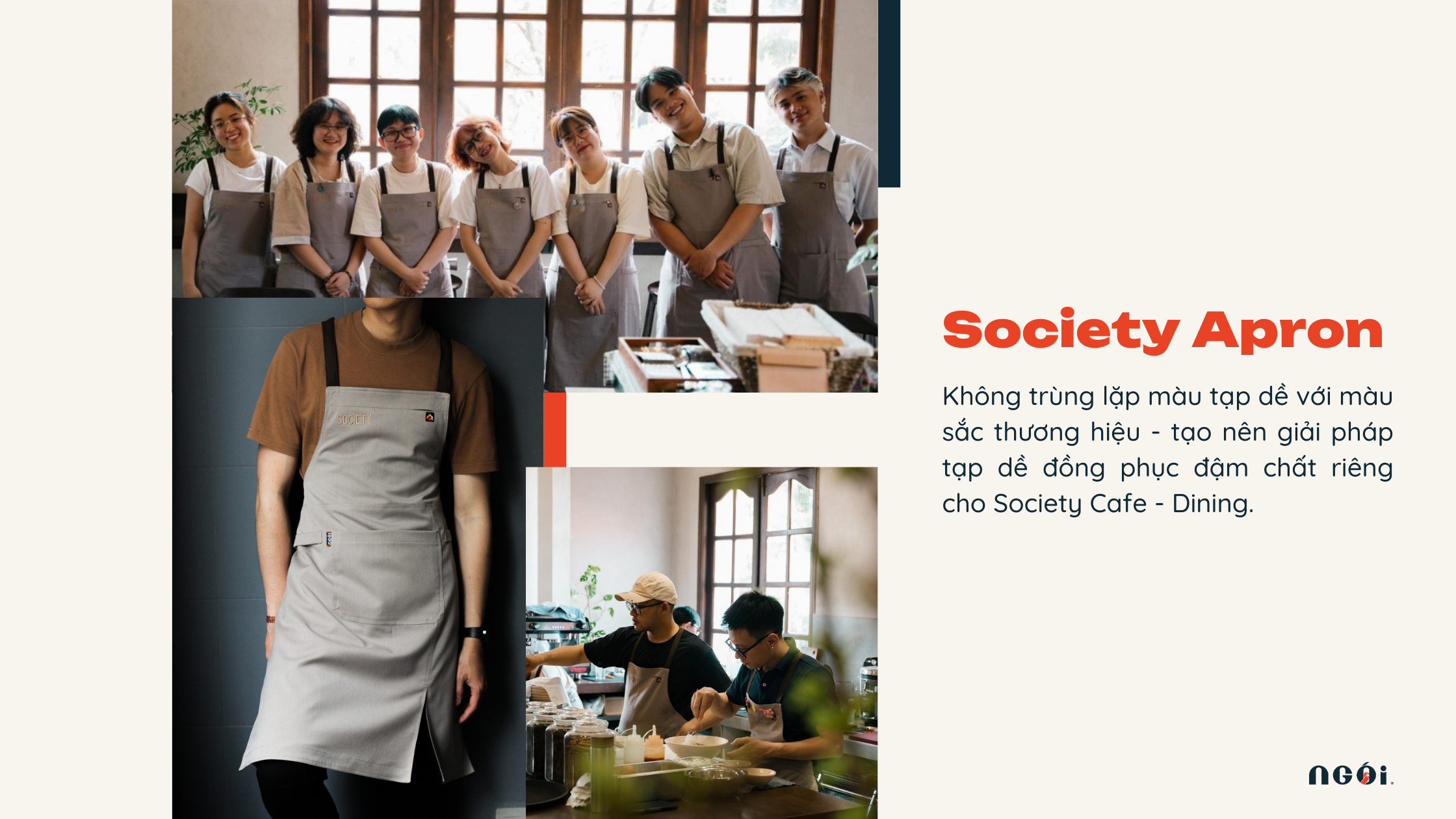 Tạp dề đồng phục của Society Cafe - Dining